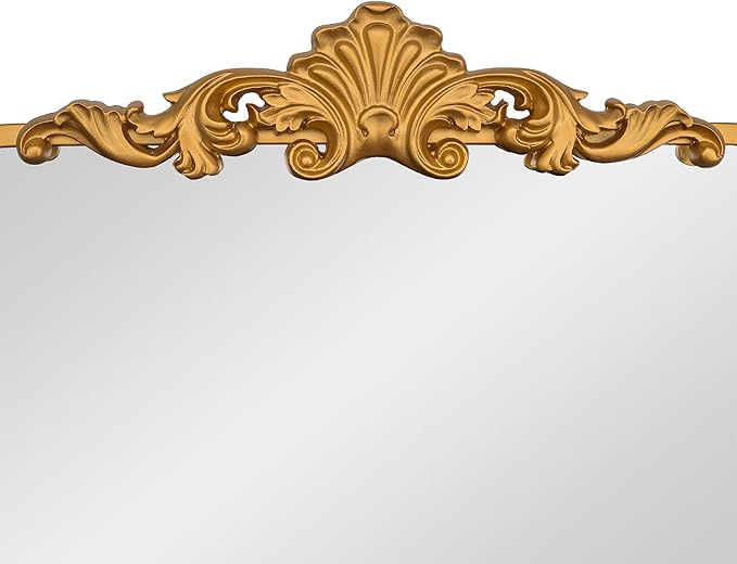 Ruomeng Arched Mirror Traditional Vintage Baroque Inspired Wall Mirror - Image 8