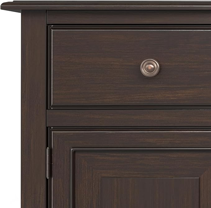 SIMPLIHOME Connaught 51-inch Wide Solid Wood Storage Cabinet in Chestnut Brown - Image 10