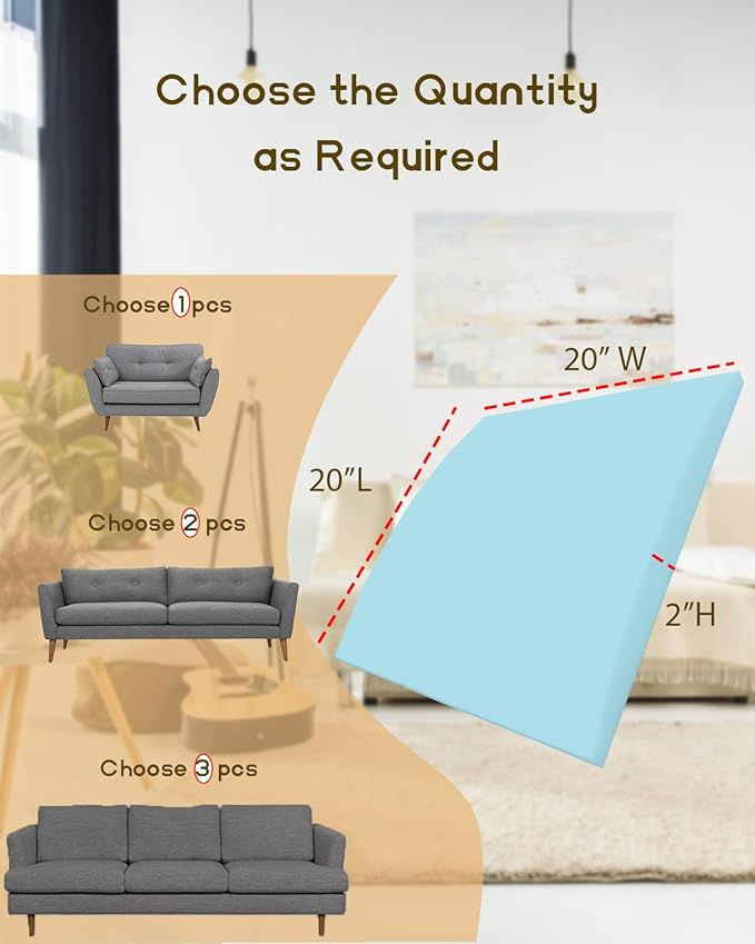 Couch Cushion Support, High Density Replacement Foam Insert - Image 4