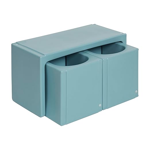ECR4Kids Tri-Me Table and Cube Chair Set, Powder Blue - Image 11