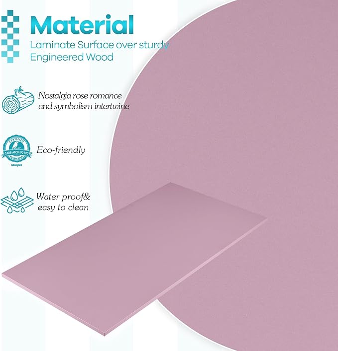 Kaboon Universal Tabletop 59.1"x23.62" Nostalgia Rose, Table Top only - Image 4