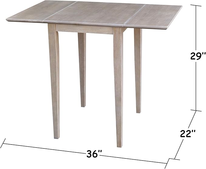 IC International Concepts, Solid Wood Small Drop Leaf Dining Table, Solid Real - Image 3