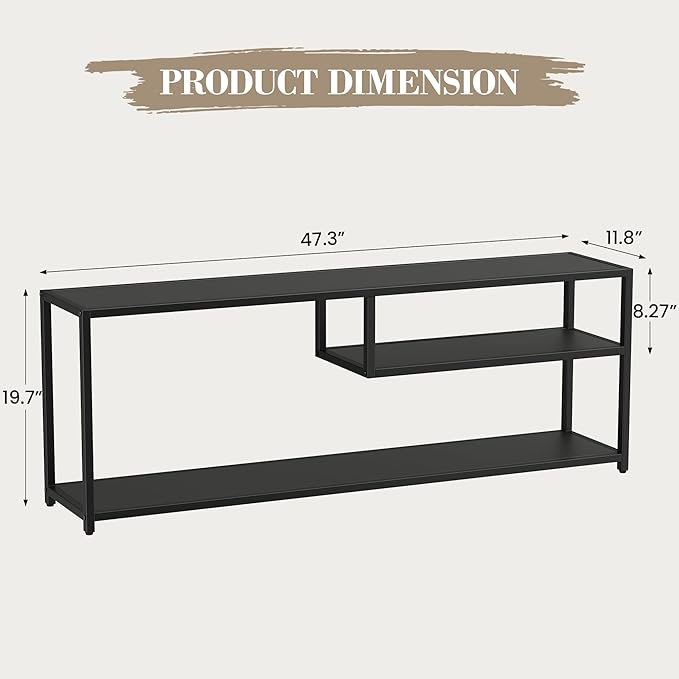 TECHMILLY Modern TV Stand for 55" TV, TV Table - Image 2