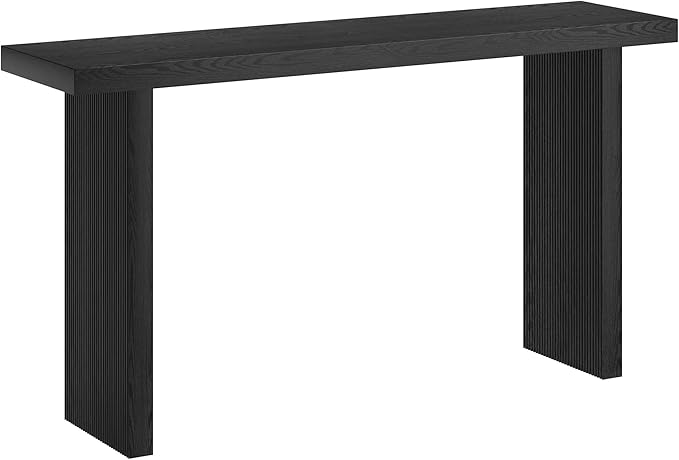 Henn&Hart 55'' Wooden Rectangular Fluted Console Table Entryway Table, Sofa by HennHart