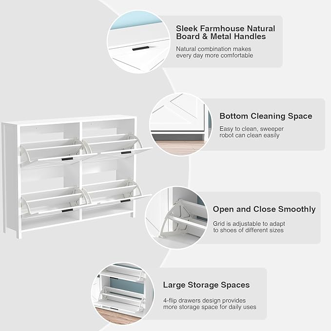 47" W Large Shoe Storage Cabinet - Image 8
