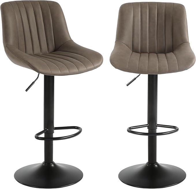 Bar Stools Set of 2, Swivel Counter Height Barstools by Youhauchair