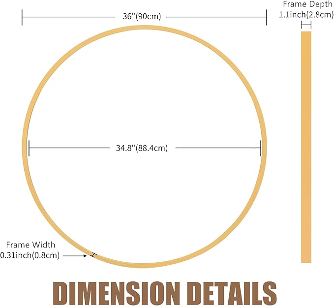 BEAUTYPEAK Circle Mirror Gold 36 Inch Wall Mounted Round Mirror - Image 4