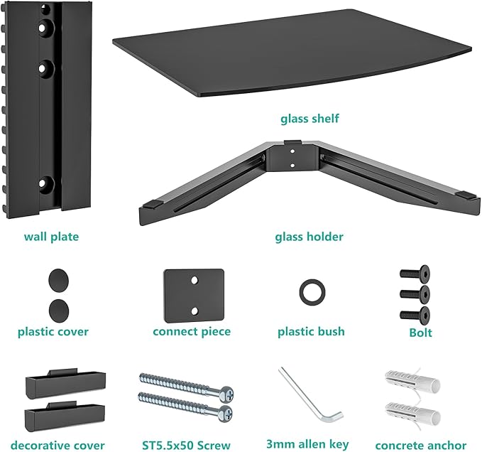 WALI Floating Entertainment Center Shelves, Holds Up to 17.6lbs, TV Shelf - Image 6