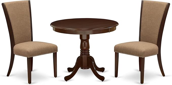 East West Furniture ANVE3-MAH-47 3 Piece Dining Table Set by EastWestFurniture