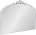 Kate and Laurel Arendahl Ornate Traditional Arched Mirror; 36 x 29; White; by KateandLaurel