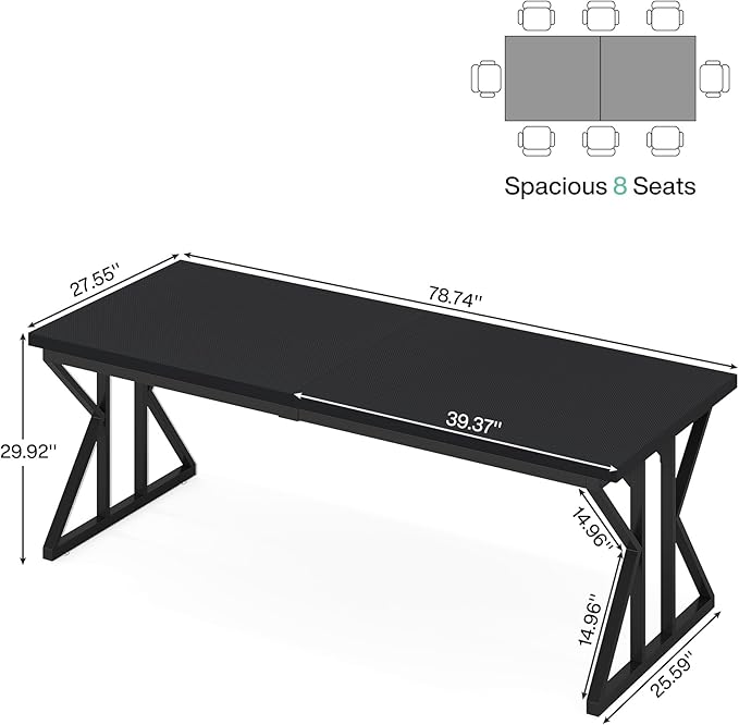 Tribesigns 78.7-Inch Executive Desk, Large Computer Office Desk Workstation - Image 2