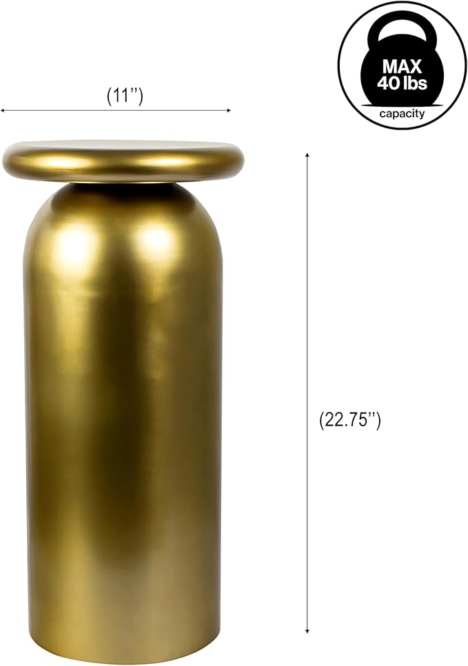 JONATHAN Y END1008B Miles 22.75" Mid-Century Modern Metal Sleek Cylinder Drink - Image 3
