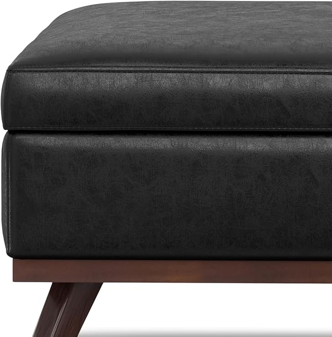 SIMPLIHOME Owen 40 inch Wide Mid Century Modern Square XL Coffee Table Storage - Image 10