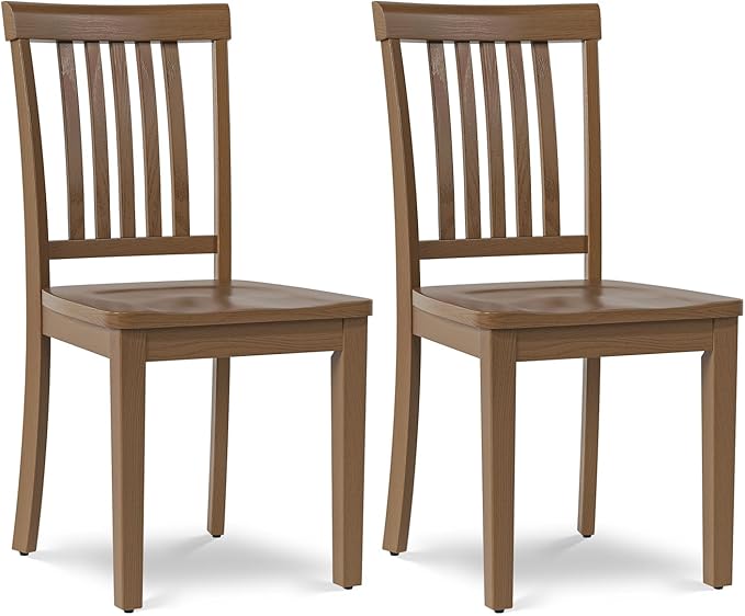 COLAMY Wooden Dining Chairs Set of 2, Solid Rubberwood Kitchen & Dining Room by COLAMYINC
