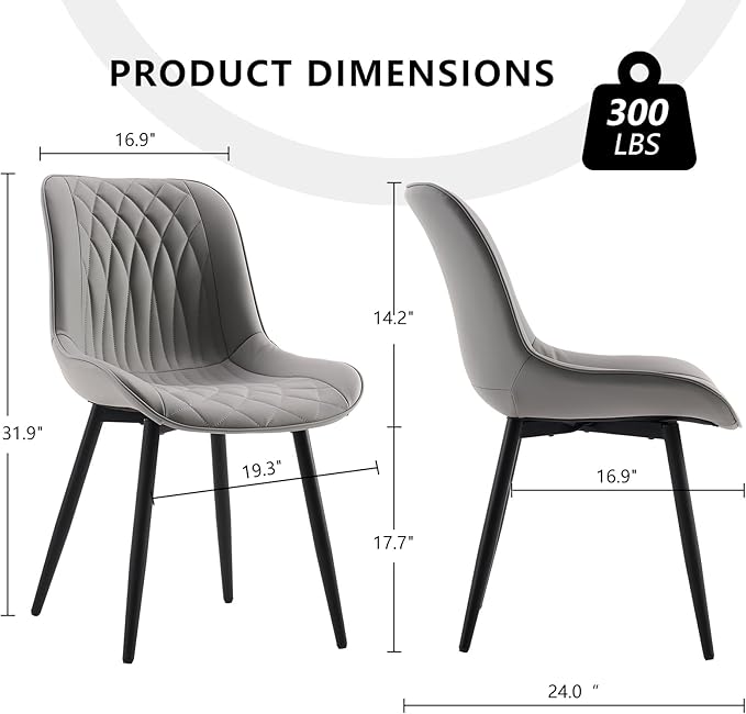 YOUNIKE Dining Chairs Set of 2 - Image 2