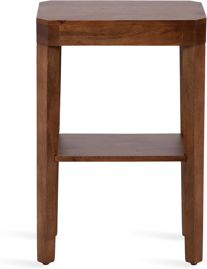 Kate and Laurel Talcott Modern Rectangle Wood Side Table, Walnut Brown - Image 9