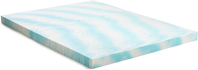 Linenspa 4 Inch Gel Swirl Memory Foam Mattress Topper – Cooling Gel Infused – - Image 4