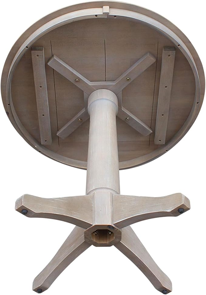 International Concepts 30" Round Top Pedestal Dining Table Solid Parawood 29.1" - Image 7