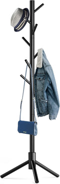 Wooden Tree Coat Rack Stand, Sturdy Freestanding Coat Rack by Hupmad