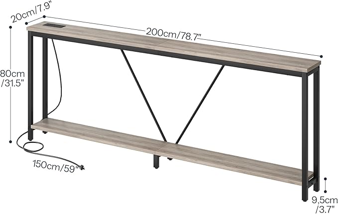 HOOBRO 78.7" Extra Long Sofa Console Table - Image 3