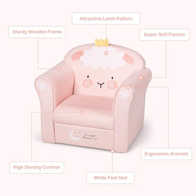 Costzon Kids Couch, Children's Sofa Armrest Chair - Image 9