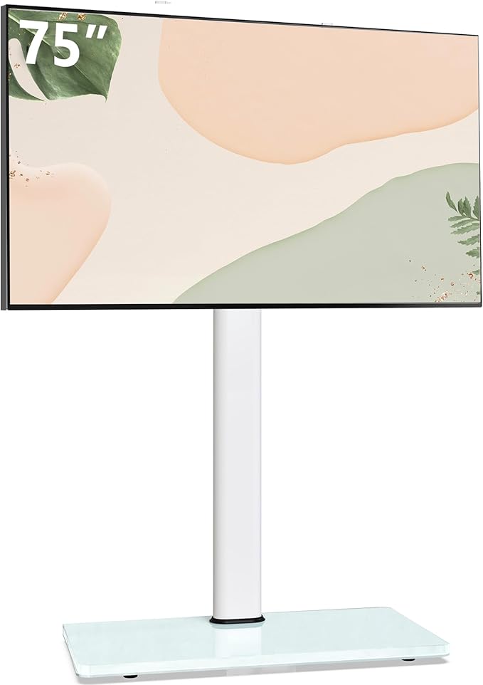 Swivel TV Floor Stand for 43-75 Inches TVs, 10 Level Height Adjustable Corner by Aokcostvstand