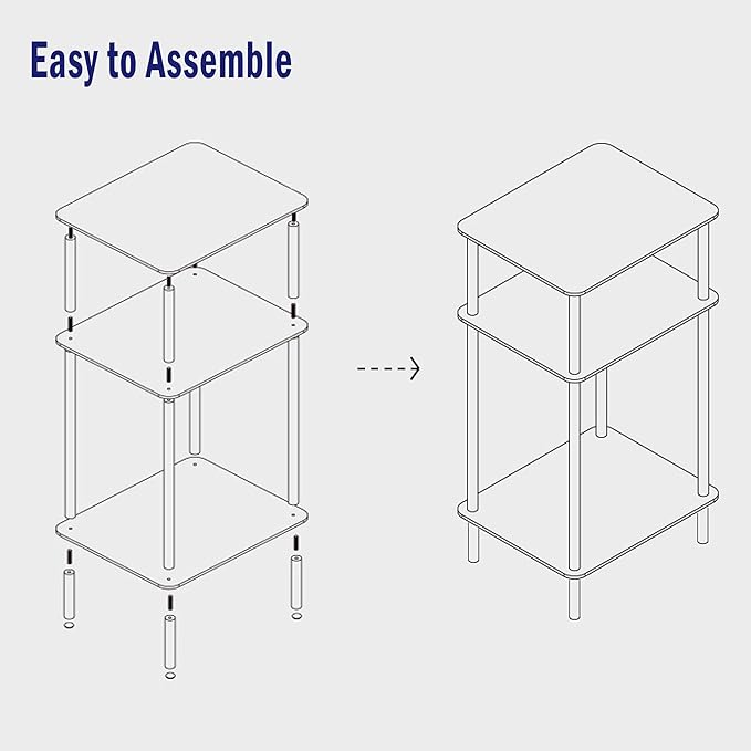 Tempered Glass Side Tables Set of 2 Acrylic End Table - Image 11