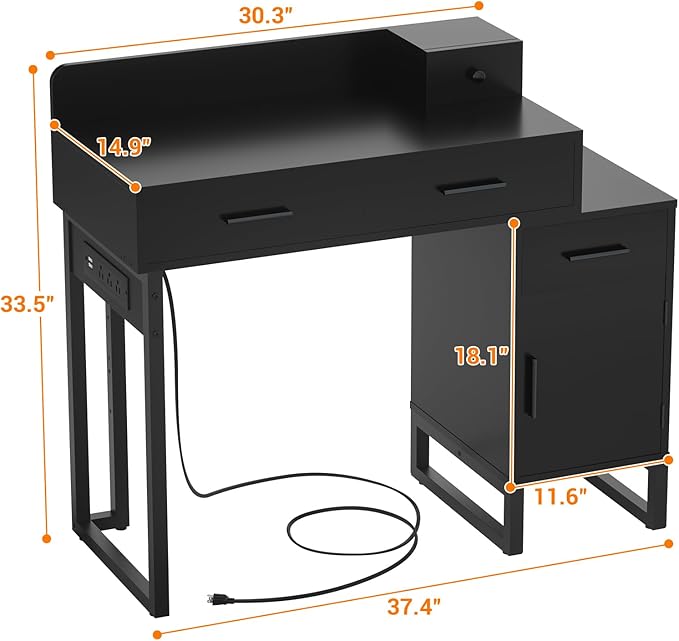 Vanity Desk with 4 Storage Drawers - Image 3