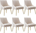 Modern Velvet Dining Chairs Set of 6, Contemporary Upholstered Furniture by HOLILA