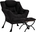 Lazy Chair with Ottoman, Large Modern Lounge Accent Chair with Armrests and by HomeEastllyHome