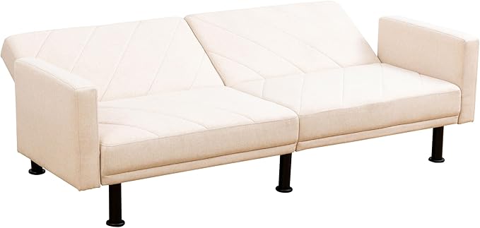 Fold Out Modern Couch Convertible Chair Bed, Sleeper Sofa 2 Seater Loveseat - Image 4