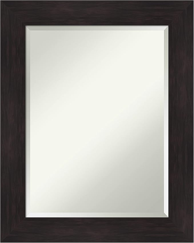 Amanti Art Brown Wall Mirror 30x24 Furniture Espresso Rectangle Bathroom Mirror by AmantiArt