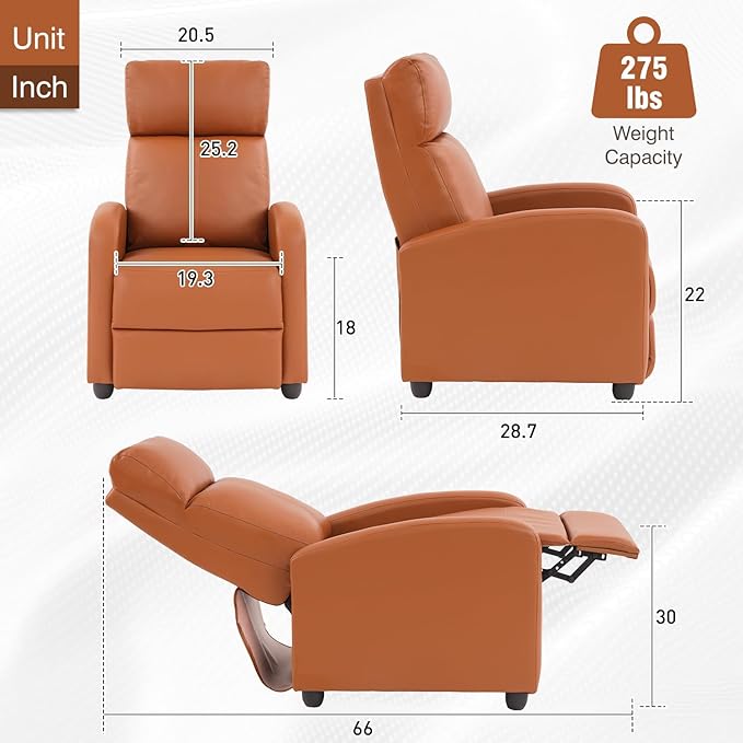 BestMassage | Recliner Chair | No Massage Function | Pu Tan | - Image 3