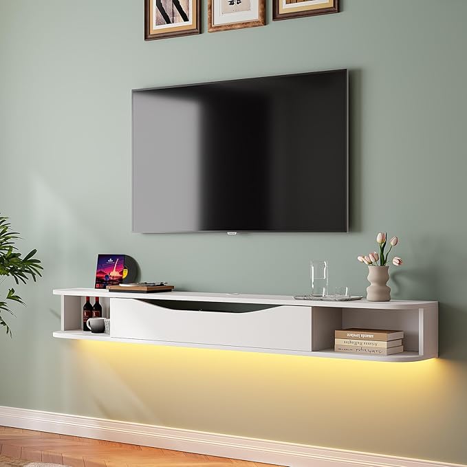 Floating TV Stand, Floating TV Console, Under TV Shelf - Image 7