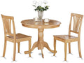 East West Furniture ANAV3-OAK-W 3 Piece Modern Dining Table Set Contains a by EastWestFurniture
