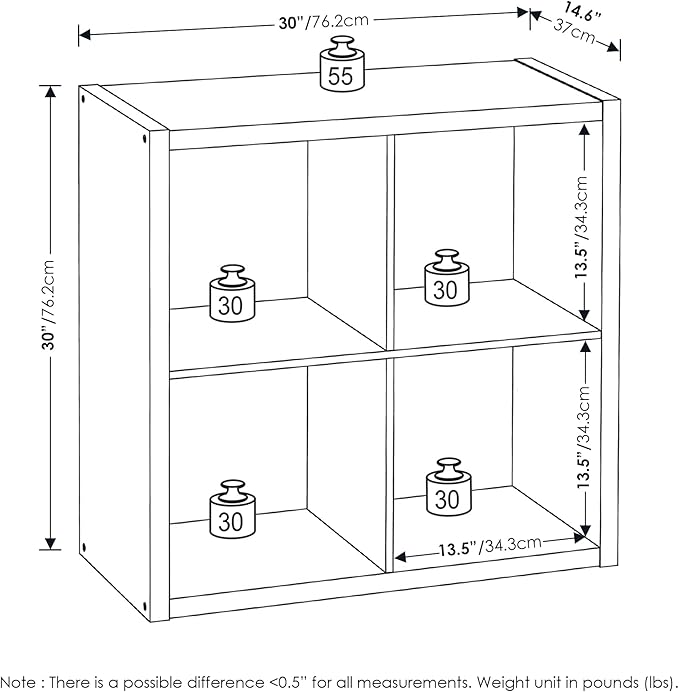 Furinno Cubicle Open Back Decorative Cube Storage Organizer - Image 3