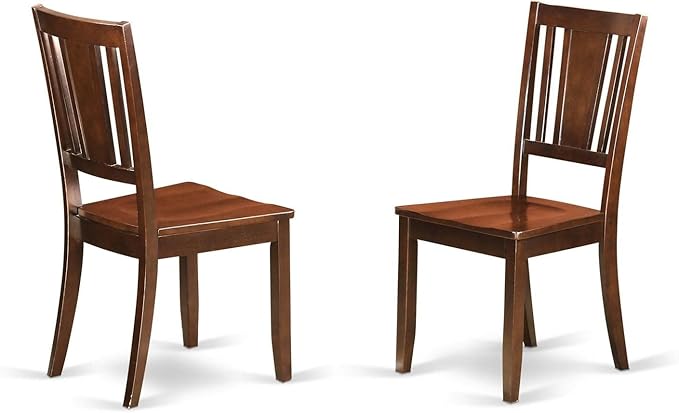 East West Furniture HLDU5-MAH-W 5 Piece Dining Set Includes a Round Dining Room - Image 3