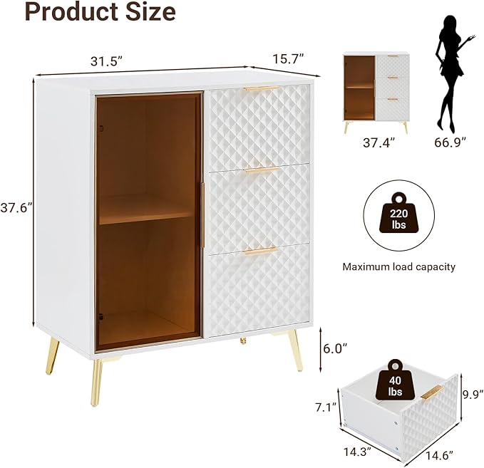 Rovibek Modern Sideboard Cabinet - Image 2