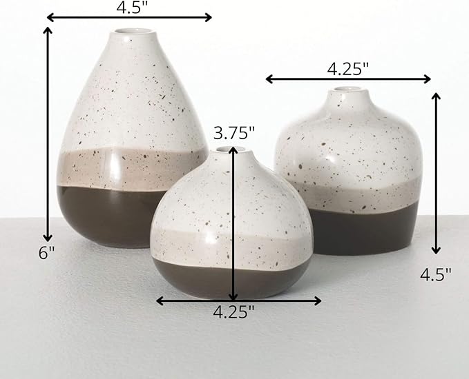 Sullivans Strata Mini Vase Set of 3, Trio Bud Vase, Shelf Mantel - Image 4