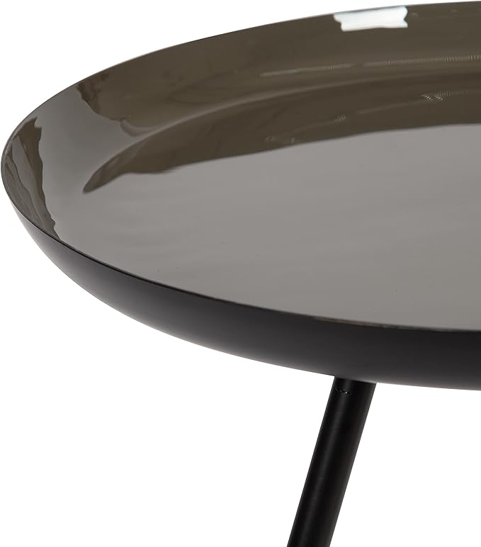 Kate and Laurel Laranya Modern Side Table 15 x 15 x 23 Brown and Black Chic - Image 6