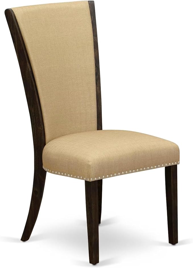 East West Furniture V777VE703-7 7 Piece Dining Table Set Consist of a Rectangle - Image 10