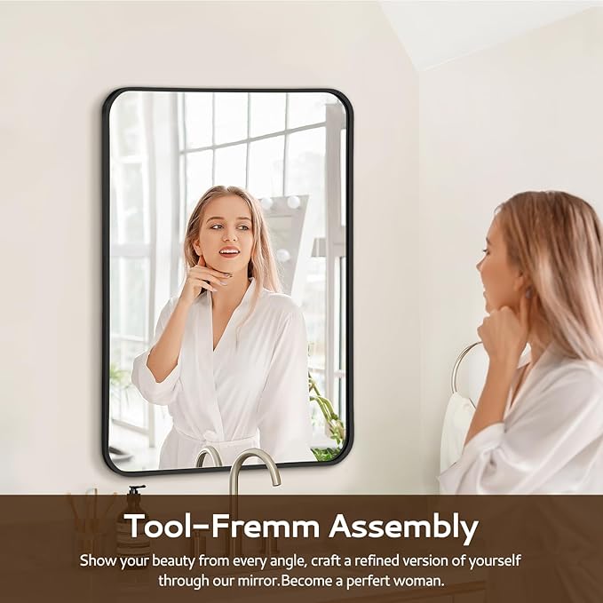 20x28 Rounded Rectangle Bathroom Mirrors - Image 5