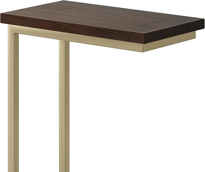 SIMPLIHOME Skyler 18-inch Wide Solid Mango/Metal Industrial C-Shaped End Table - Image 5