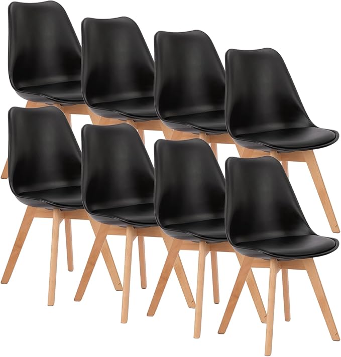OLIXIS Dining Chairs Set of 8 Kitchen Mid Century Modern Chairs by OLIXIS