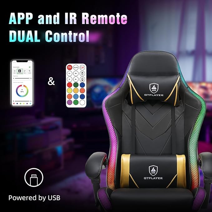GTPLAYER Gaming Chair, RGB Gaming Chairs - Image 6