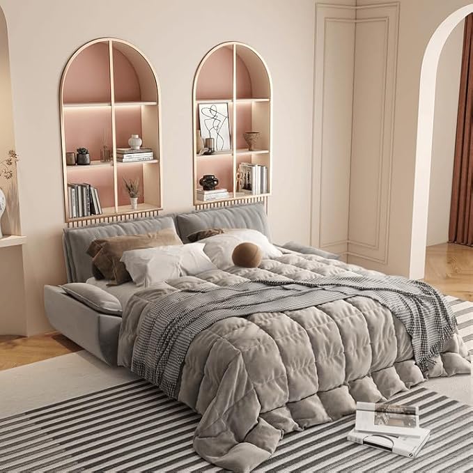 ERYE 73.2" Queen Size Sleeper Sofabed Modern 3 in 1 Convertible Loveseat - Image 3
