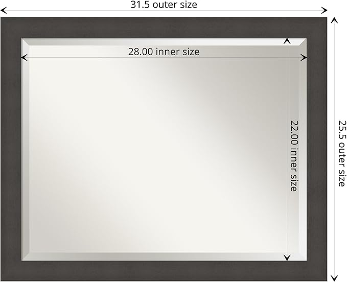 Amanti Art Silver Bathroom Mirror - Image 4