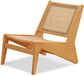 Rattan Accent Chair for Living Room, Mid Century Side Chair, Comfy Bamboo by Furlide