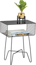 mDesign Steel Side Table Nightstand by mDesign