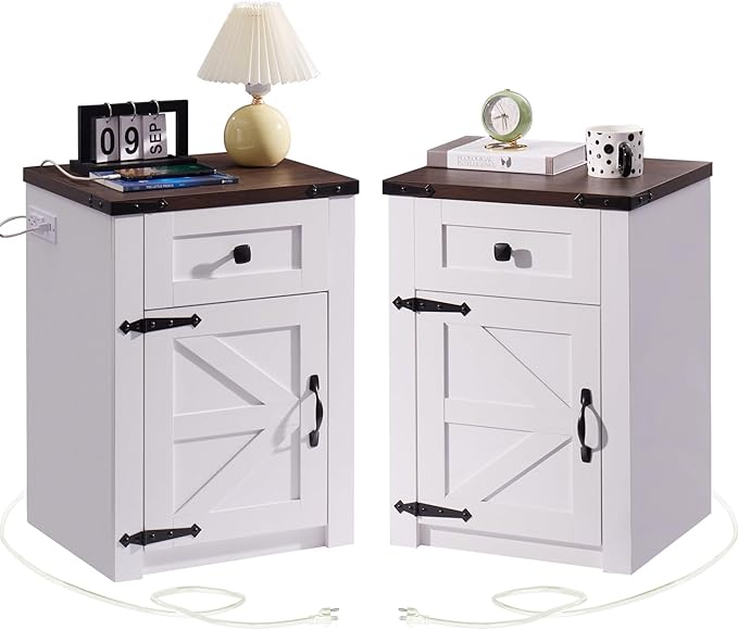 SOOWERY Nightstands Set of 2, Nightstand by SOOWERY